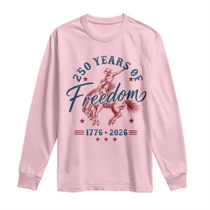 250 Years Of Freedom Cowboy Long Sleeve Shirt Western 250th Anniversary USA 1776 2026