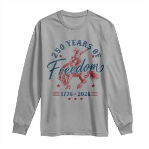 250 Years Of Freedom Cowboy Long Sleeve Shirt Western 250th Anniversary USA 1776 2026