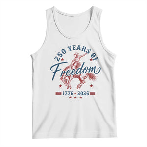 250 Years Of Freedom Cowboy Tank Top Western 250th Anniversary USA 1776 2026
