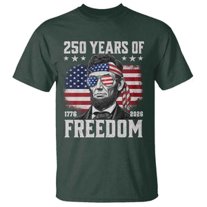 Abraham Lincoln 250 Years Of Freedom T Shirt 1776 2026 4th of July
