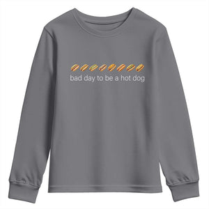 Bad Day To Be A Hot Dog Youth Sweatshirt Funny US Regional Hotdog Styles