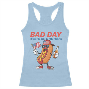Bad Day To Be A Hot Dog Racerback Tank Top Funny BBQ Grilling 4th of July
