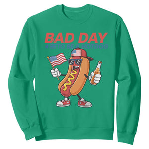 Bad Day To Be A Hot Dog Sweatshirt Funny BBQ Grilling 4th of July