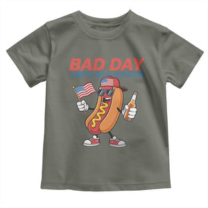 Bad Day To Be A Hot Dog Toddler T Shirt Funny BBQ Grilling 4th of July