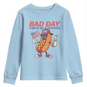 Bad Day To Be A Hot Dog Youth Sweatshirt Funny BBQ Grilling 4th of July