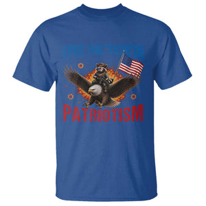 I Put The Tism In Patriotism T Shirt Raccoon Bald Eagle 4th of July USA