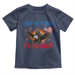 I Put The Tism In Patriotism Toddler T Shirt Raccoon Bald Eagle 4th of July USA