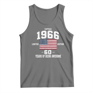 60th Birthday Tank Top Vintage 1966 Limited Edition 60 Years Of Being Awesome USA Flag