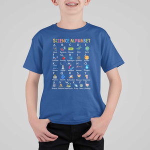 Science T Shirt For Kid Alphabet Physical Is All Around Us Teacher TS11 Royal Blue Print Your Wear