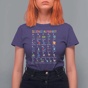 Science T Shirt For Women Alphabet Physical Is All Around Us Teacher TS11 Purple Print Your Wear