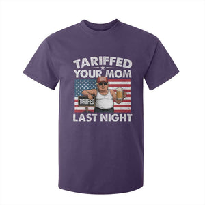 Funny Trump Beer Tariffed Your Mom Last Night T Shirt For Kid American Flag TS11 Purple Print Your Wear