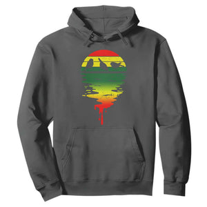 Three Birds Hoodie Rasta Sunset Reggae Music Jamaica Reflection TS11 Dark Heather Print Your Wear