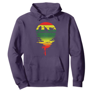 Three Birds Hoodie Rasta Sunset Reggae Music Jamaica Reflection TS11 Purple Print Your Wear