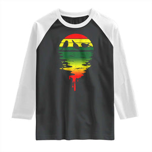Three Birds Raglan Shirt Rasta Sunset Reggae Music Jamaica Reflection TS11 Black White Print Your Wear