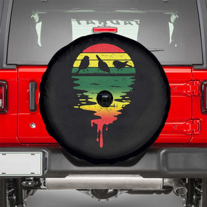 Three Birds Spare Tire Cover Rasta Sunset Reggae Music Jamaica Reflection TS11 Black Print Your Wear