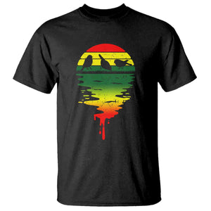 Three Birds T Shirt Rasta Sunset Reggae Music Jamaica Reflection TS11 Black Print Your Wear