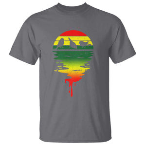 Three Birds T Shirt Rasta Sunset Reggae Music Jamaica Reflection TS11 Charcoal Print Your Wear