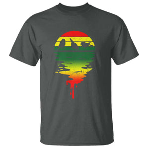 Three Birds T Shirt Rasta Sunset Reggae Music Jamaica Reflection TS11 Dark Heather Print Your Wear