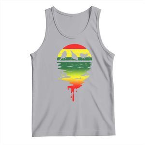 Three Birds Tank Top Rasta Sunset Reggae Music Jamaica Reflection TS11 Athletic Heather Print Your Wear
