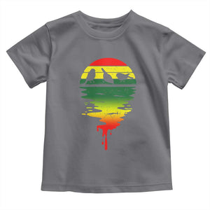 Three Birds Toddler T Shirt Rasta Sunset Reggae Music Jamaica Reflection TS11 Charcoal Print Your Wear