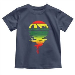 Three Birds Toddler T Shirt Rasta Sunset Reggae Music Jamaica Reflection TS11 Navy Print Your Wear