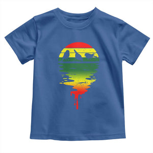 Three Birds Toddler T Shirt Rasta Sunset Reggae Music Jamaica Reflection TS11 Royal Blue Print Your Wear