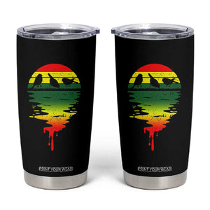 Three Birds Tumbler Cup Rasta Sunset Reggae Music Jamaica Reflection TS11 Black Print Your Wear