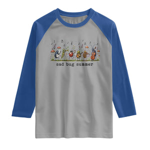 Sad Bug Summer Funny Insect Inspired Indie Aesthetic Raglan Shirt Folk Pop Music Bugs Lover