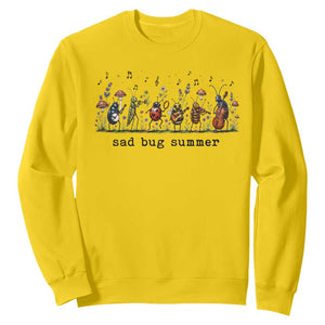 Sad Bug Summer Funny Insect Inspired Indie Aesthetic Sweatshirt Folk Pop Music Bugs Lover