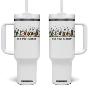 Sad Bug Summer Funny Insect Inspired Indie Aesthetic Tumbler With Handle Folk Pop Music Bugs Lover