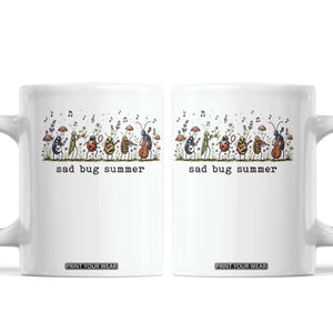 Sad Bug Summer Funny Insect Inspired Indie Aesthetic Coffee Mug Folk Pop Music Bugs Lover