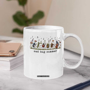 Sad Bug Summer Funny Insect Inspired Indie Aesthetic Coffee Mug Folk Pop Music Bugs Lover