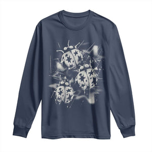 Ladybug Y2k Grunge 2000s Alt 90s Vintage Star Dots Teen Long Sleeve Shirt