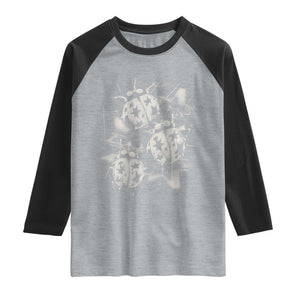 Ladybug Y2k Grunge 2000s Alt 90s Vintage Star Dots Teen Raglan Shirt