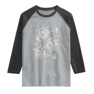 Ladybug Y2k Grunge 2000s Alt 90s Vintage Star Dots Teen Raglan Shirt