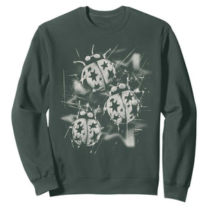 Ladybug Y2k Grunge 2000s Alt 90s Vintage Star Dots Teen Sweatshirt