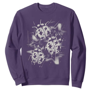 Ladybug Y2k Grunge 2000s Alt 90s Vintage Star Dots Teen Sweatshirt