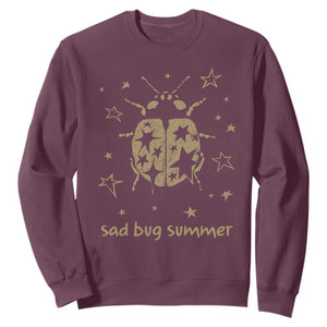 Sad Bug Summer Y2k Ladybug Grunge 2000s Vintage Sweatshirt Folk Music Bugs Lover