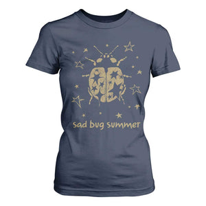 Sad Bug Summer Y2k Ladybug Grunge 2000s Vintage T Shirt For Women Folk Music Bugs Lover