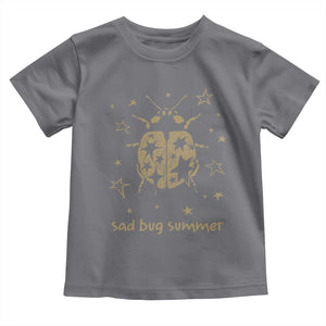 Sad Bug Summer Y2k Ladybug Grunge 2000s Vintage Toddler T Shirt Folk Music Bugs Lover