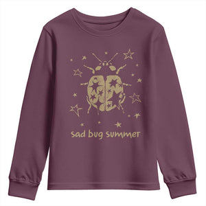 Sad Bug Summer Y2k Ladybug Grunge 2000s Vintage Youth Sweatshirt Folk Music Bugs Lover