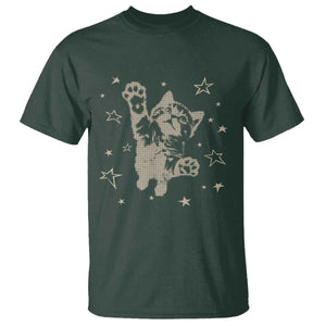 90s Y2k Cat Jumping Stars 2000s Grunge Vintage Graphic T Shirt