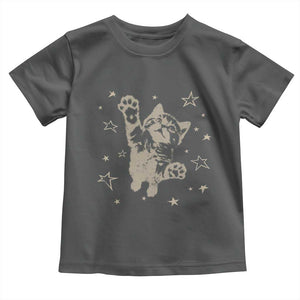 90s Y2k Cat Jumping Stars 2000s Grunge Vintage Graphic Toddler T Shirt