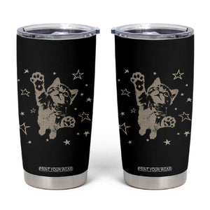 90s Y2k Cat Jumping Stars 2000s Grunge Vintage Graphic Tumbler Cup