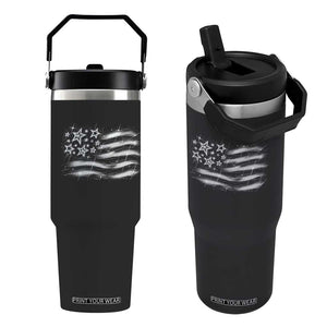 Y2k American Flag 90s 2000s Grunge Vintage Graphic Flip Straw Tumbler