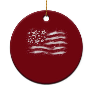 Y2k American Flag 90s 2000s Grunge Vintage Graphic Ceramic Ornament