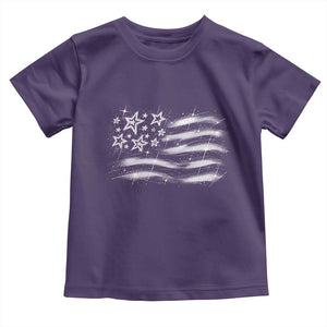 Y2k American Flag 90s 2000s Grunge Vintage Graphic Toddler T Shirt
