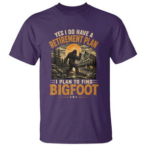 Yes I Do Have A Retirement Plan I Plan To Find Bigfoot T Shirt Funny Retired Bigfoot Hunter Retro Forest