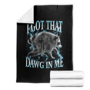 Funny Jimothy The Raccoon Throw Blanket I Got That Dawg In Me Bootleg Art