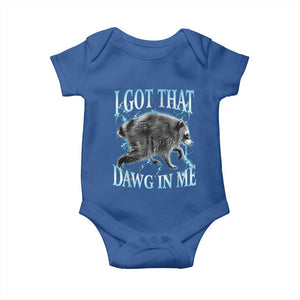 Funny Jimothy The Raccoon Baby Onesie I Got That Dawg In Me Bootleg Art